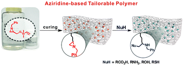 Aziridine-Functionalized Polydimethylsiloxanes for Tailorable Polymeric Scaffolds: Aziridine as a Clickable Moiety for Structural Modification of Materials 이미지