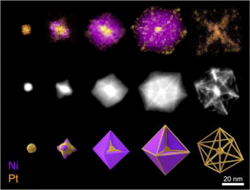 Skeletal Octahedral Nanoframe with Cartesian Coordinates via Geometrically Precise Nanoscale Phase Segregation in a Pt@ Ni Core-Shell Nanocrystal 이미지