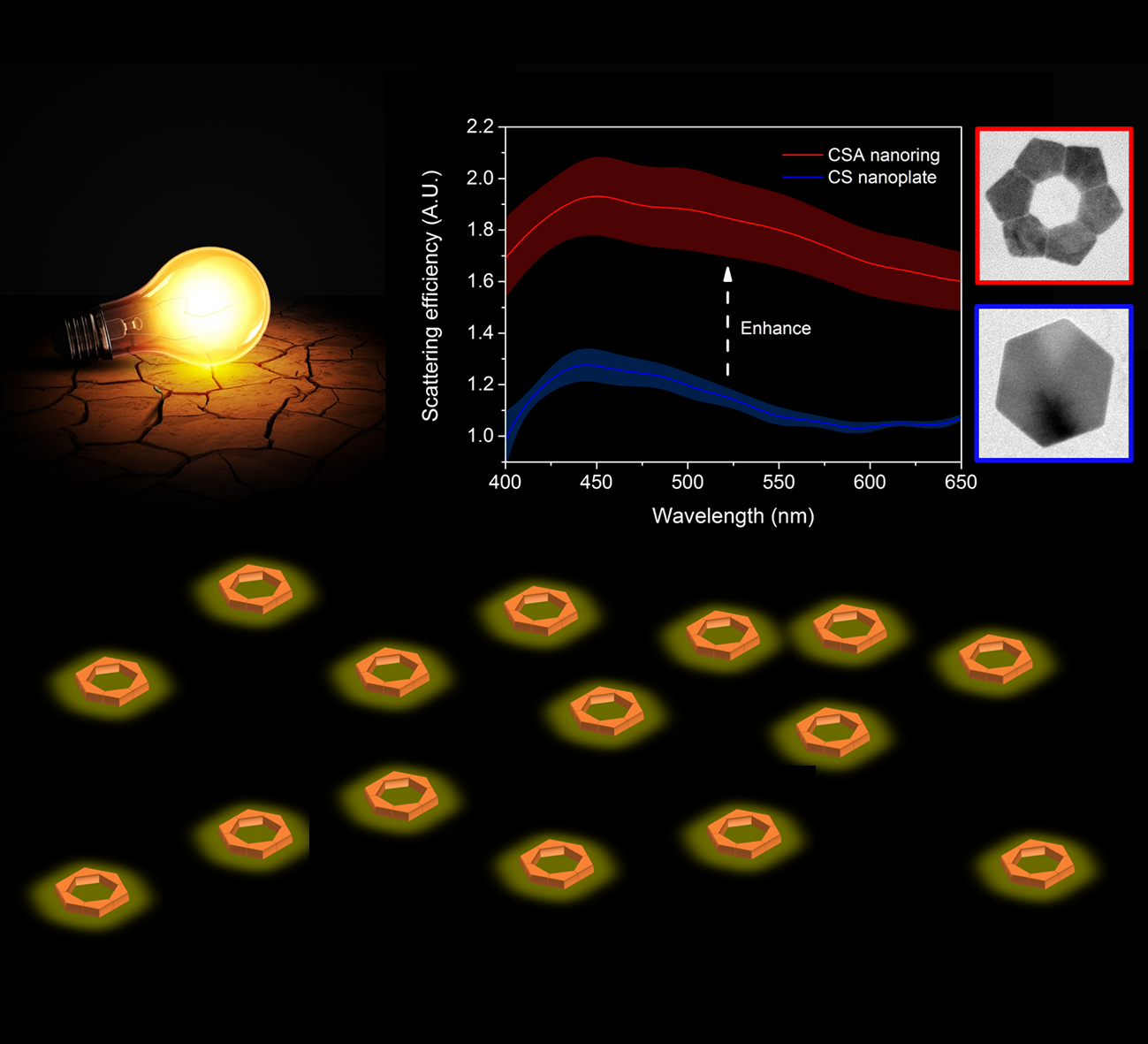 Plasmon Enhanced Direct Bandgap Emissions in Cu7S4@Au2S@Au Nanorings 이미지